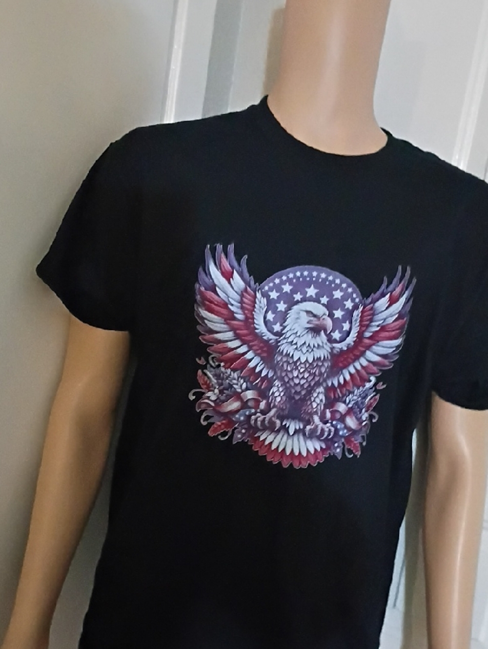 Men's Black Eagle Graphic T‑Shirt